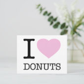 IK HOU VAN DONUTS BRIEFKAART (Staand voorkant)