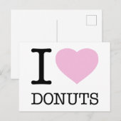 IK HOU VAN DONUTS BRIEFKAART (Voorkant / Achterkant)
