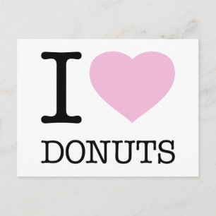 IK HOU VAN DONUTS BRIEFKAART