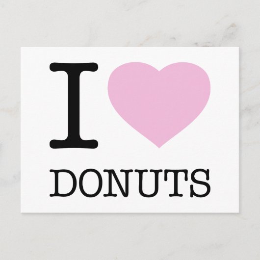 IK HOU VAN DONUTS BRIEFKAART (Voorkant)