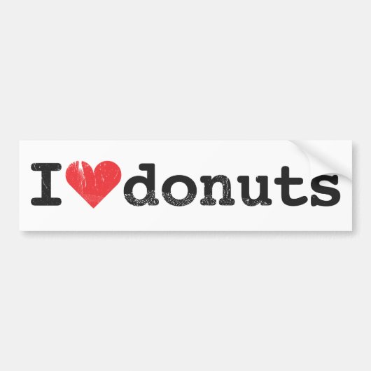 Ik hou van donuts Bumpersticker (Voorkant)