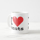 Ik hou van donuts Classic White Mok (Voorkant links)