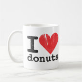 Ik hou van donuts Classic White Mok (Links)