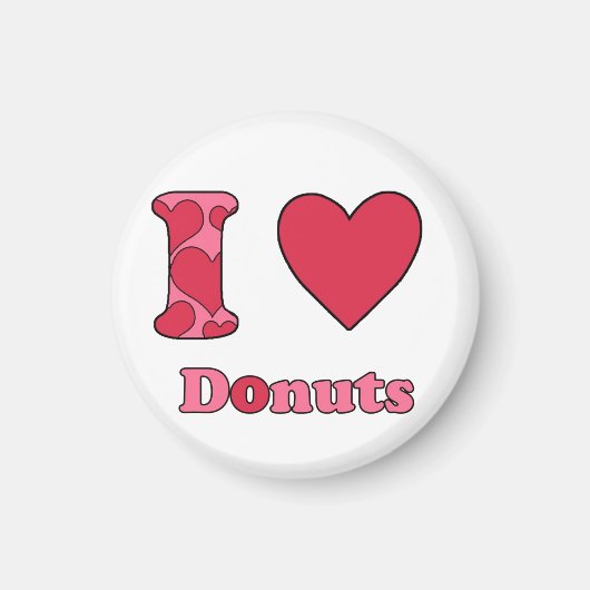 Ik hou van donuts magneet (Voorkant)