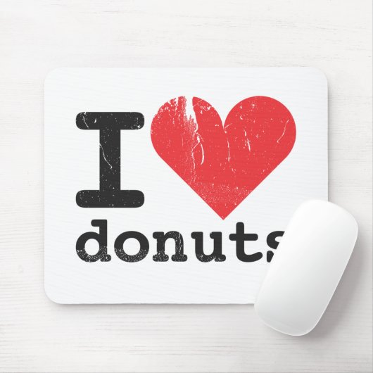 Ik hou van donuts Mousepad Muismat (Met muis)
