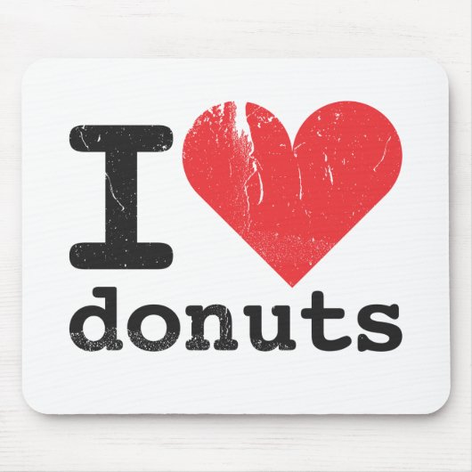 Ik hou van donuts Mousepad Muismat (Voorkant)