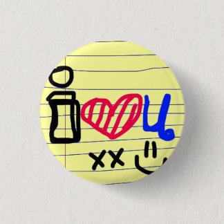 ik hou van doodle ronde button 3,2 cm