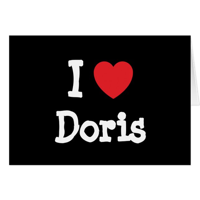 Ik hou van Doris hart T-Shirt (Voorkant Horizontaal)