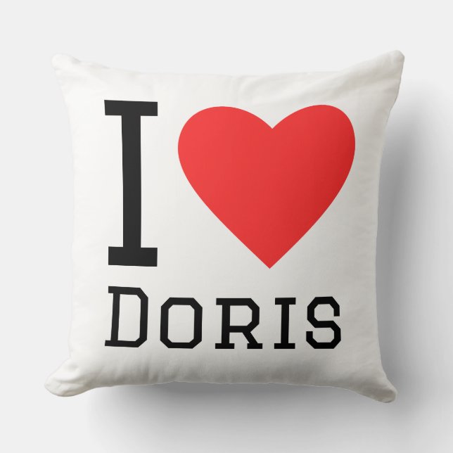 Ik hou van doris kussen (Voorkant)