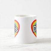 Ik hou van Doris: regenbooghart Koffiemok (Center)