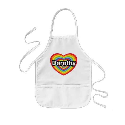 Ik hou van Dorothy: regenbooghart Kinder Schort (Voorkant)