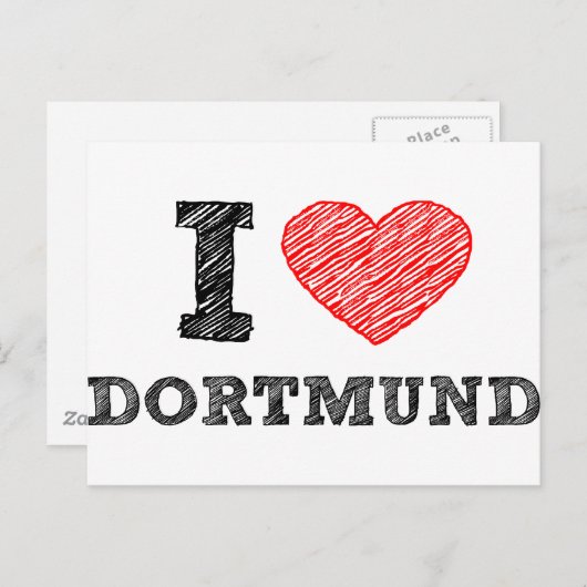 Ik hou van Dortmund Briefkaart (Voorkant / Achterkant)