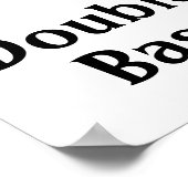 Ik hou van Double Bass Red Heart of Muzieknoten Poster (Hoek)