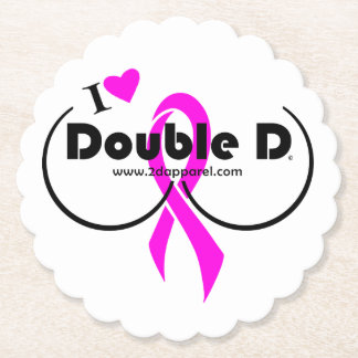 Ik hou van Double D op wit Onderzetter