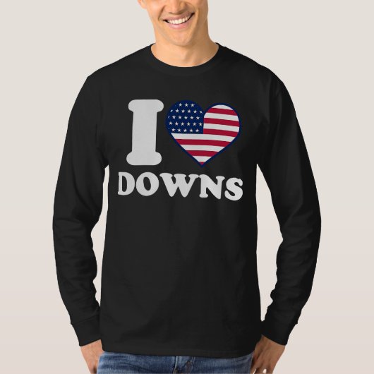 Ik hou van Downs I hart Downs T-shirt (Voorkant)