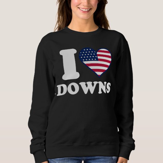 Ik hou van Downs I hart Downs Trui (Voorkant)