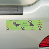 Ik hou van Doxies collage Bumpersticker (Op auto)