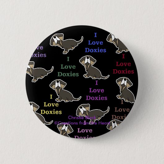 Ik hou van Doxies collage Ronde Button 5,7 Cm (Voorkant)