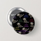 Ik hou van Doxies collage Ronde Button 5,7 Cm (Voorkant /achterkant)