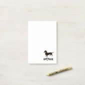 Ik hou van Doxies - Cute Black en Tan Dachshund Post-it® Notes (Op bureau)