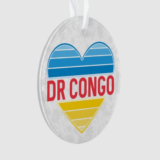 Ik hou van DR Congo, Congo-Kinshasa hart Ornament (voorkant)