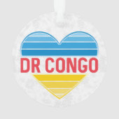 Ik hou van DR Congo, Congo-Kinshasa hart Ornament (achterkant)