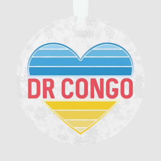 Ik hou van DR Congo, Congo-Kinshasa hart Ornament (achterkant)