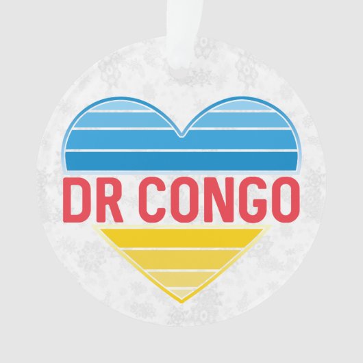 Ik hou van DR Congo, Congo-Kinshasa hart Ornament (voorkant)