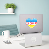 Ik hou van DR Congo, Congo-Kinshasa hart Sticker (Laptop op bureau)
