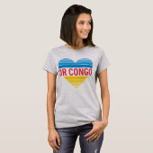 Ik hou van DR Congo, Congo-Kinshasa hart T-shirt (Voorkant volledig)
