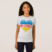 Ik hou van DR Congo, Congo-Kinshasa hart T-shirt (Voorkant volledig)