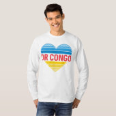 Ik hou van DR Congo, Congo-Kinshasa hart T-shirt (Voorkant volledig)