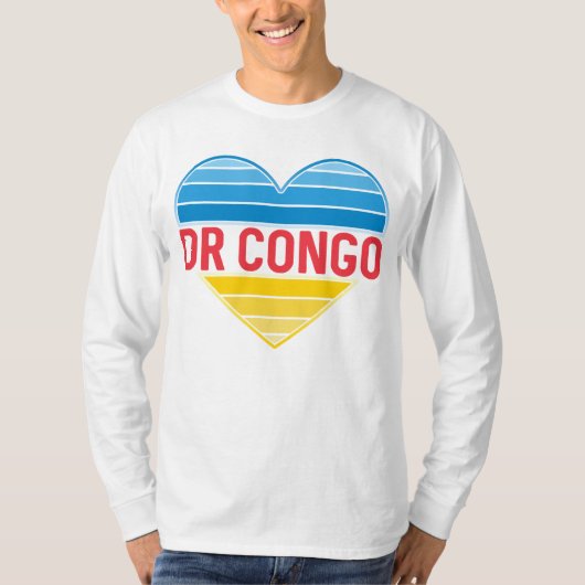 Ik hou van DR Congo, Congo-Kinshasa hart T-shirt (Voorkant)