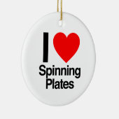 ik hou van draaiende borden keramisch ornament (Rechts)