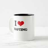 Ik hou van Drafting Tweekleurige Koffiemok (Voorkant links)
