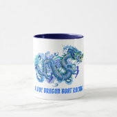 Ik hou van Dragon Boat Racing Blue Dragon Mok (Midden)
