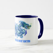 Ik hou van Dragon Boat Racing Blue Dragon Mok (Voorkant rechts)