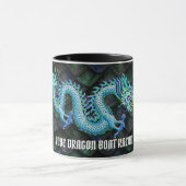 Ik hou van Dragon Boat Racing Blue Dragon Mok (Midden)