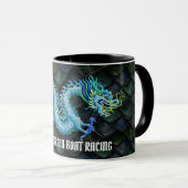 Ik hou van Dragon Boat Racing Blue Dragon Mok (Voorkant rechts)