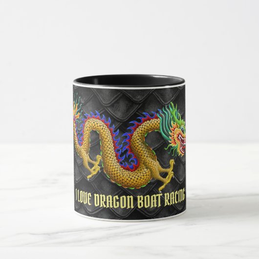 Ik hou van Dragon Boat Racing Gold Dragon Mok (Midden)