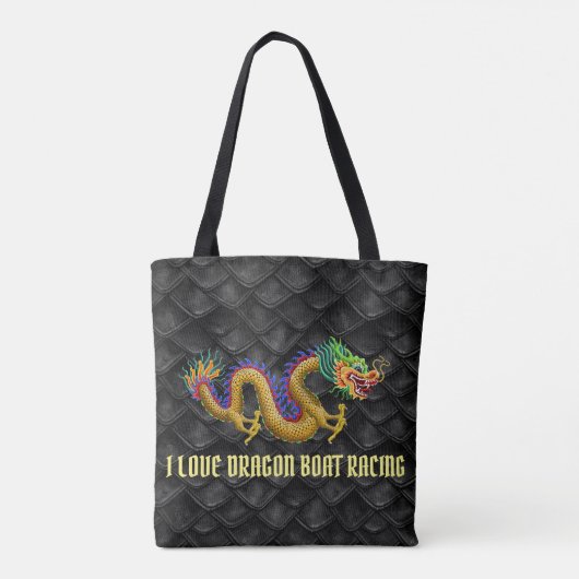 Ik hou van Dragon Boat Racing Tote Bag (Achterkant)