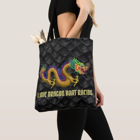 Ik hou van Dragon Boat Racing Tote Bag (Dichtbij)