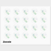 Ik hou van Dragonflies in Blue en Green Ronde Sticker (Vel)