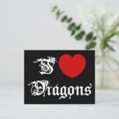 Ik hou van Dragons Briefkaart (Staand voorkant)