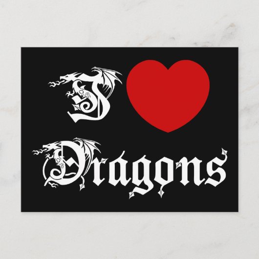 Ik hou van Dragons Briefkaart (Voorkant)