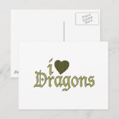 Ik hou van Dragons Briefkaart (Voorkant / Achterkant)