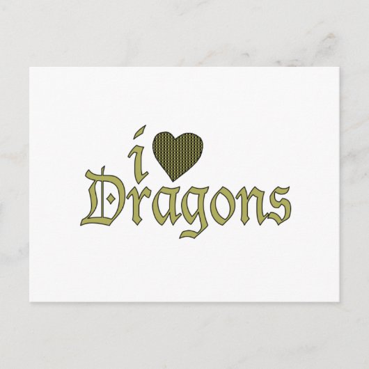 Ik hou van Dragons Briefkaart (Voorkant)