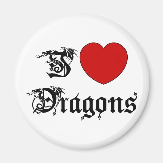 Ik hou van Dragons Magneet (Voorkant)