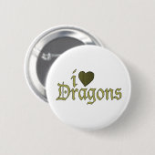 Ik hou van Dragons Ronde Button 5,7 Cm (Voorkant /achterkant)