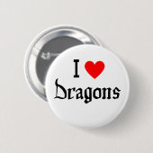 Ik hou van Dragons Ronde Button 5,7 Cm (Voorkant /achterkant)